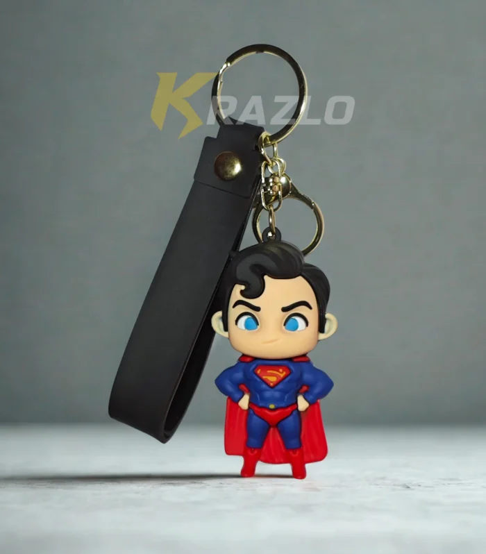 Man of Steel Rubber Keychain