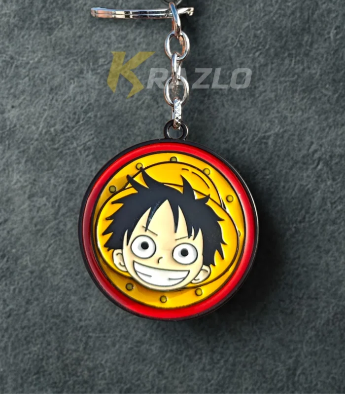 Rubber Body Fighter Metal Keychain