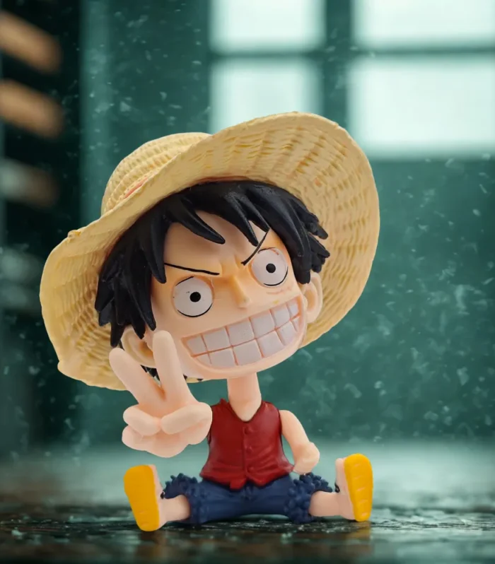 Straw Hat Anime Pirate Chibi Figurine | Cute Collectible Action Figure