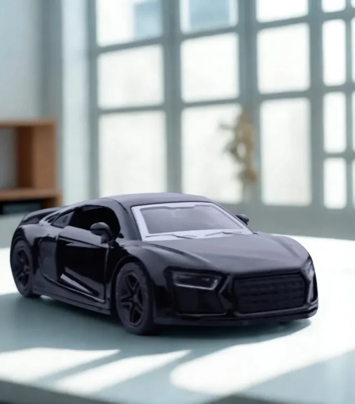 Premium Die-Cast Audi R8 Scale Model Car – Black | Collectible Toy Car