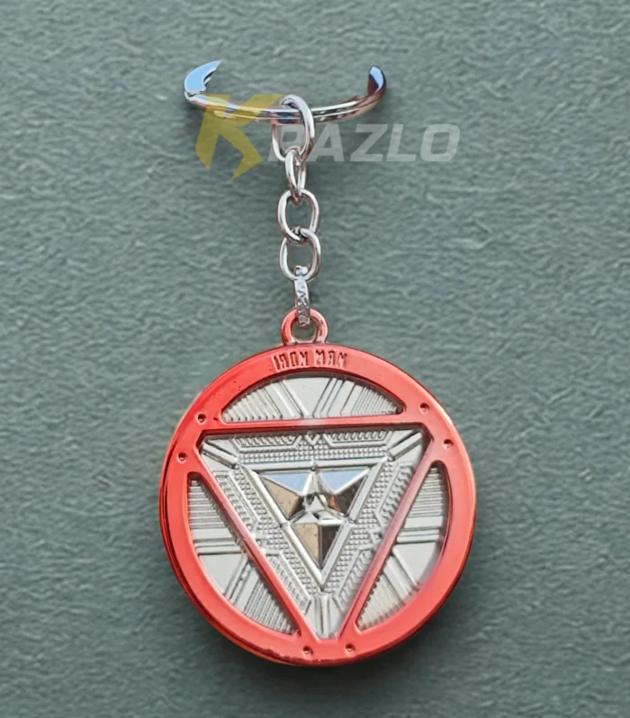 Tech Heart Metal Keychain
