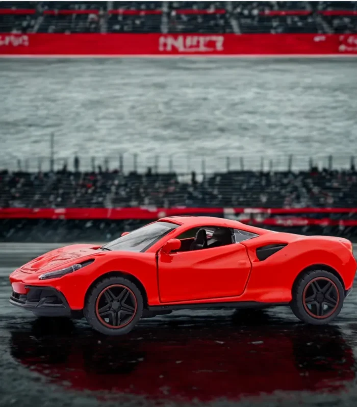 Ferrari 488 GTB Inspired Red Sports Car Die-Cast Model | Luxury Collectible Toy Car