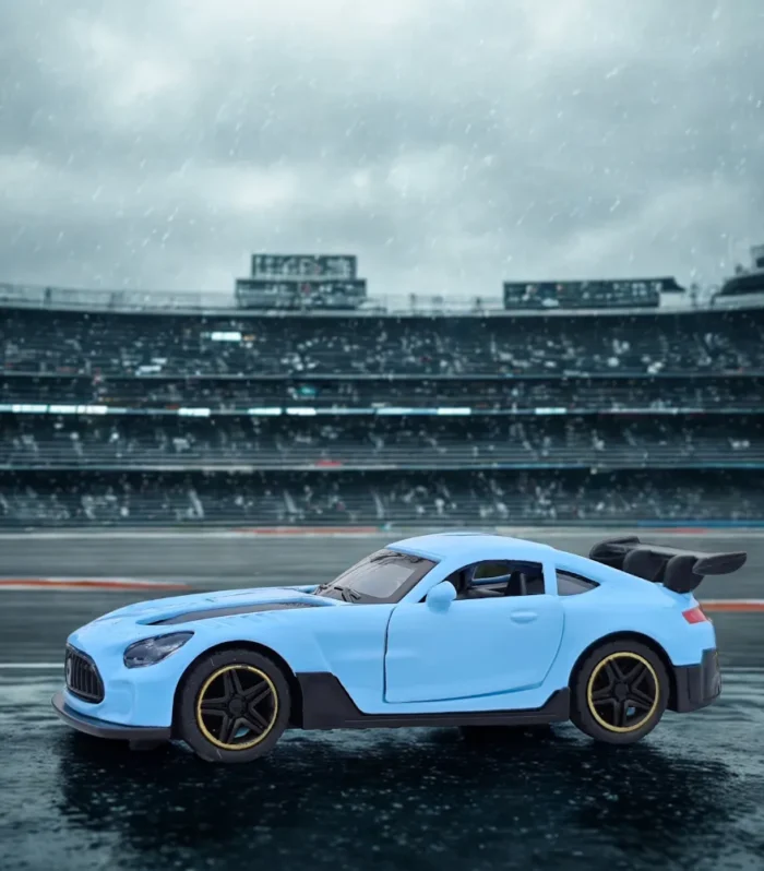 Mercedes-AMG GT R Inspired Blue Sports Car Die-Cast Model | Collectible Toy Car