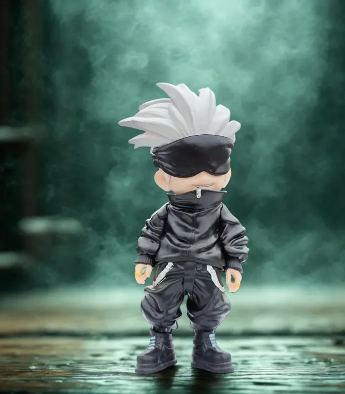 White-Haired Masked Sorcerer-Inspired Anime Figurine – Collectible Action Figure