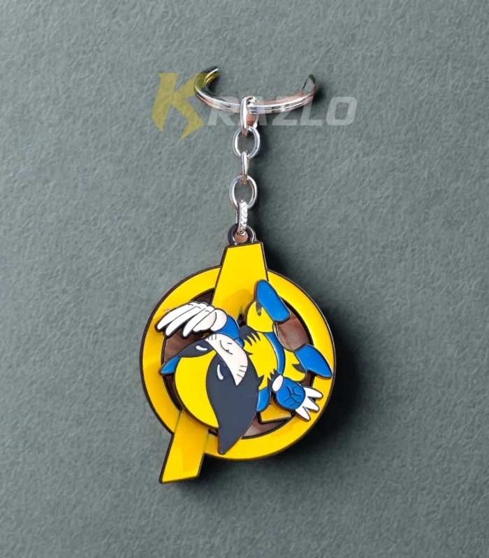 Lone Wolf Mutant Metal Keychain
