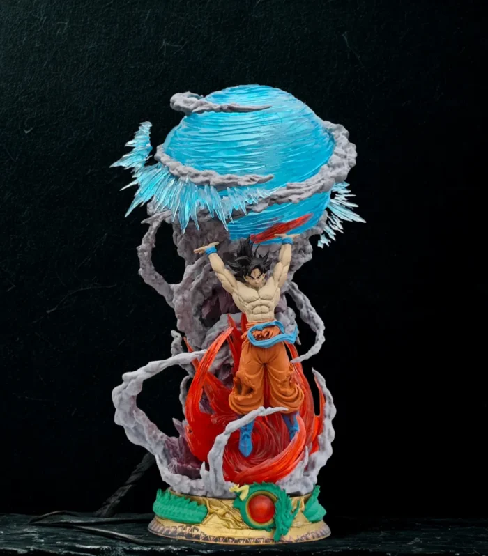 Energy Spirit Warrior Figurine with Power Blast Effect – Anime-Inspired Collectible Statue