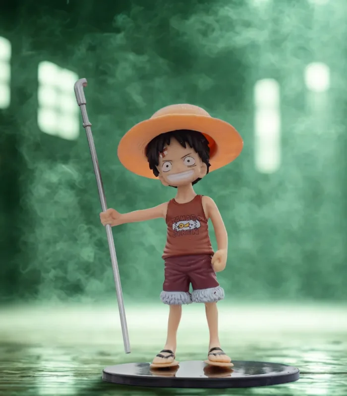 Smiling Adventurer Kid with Spear Collectible Figurine – Anime-Inspired Mini Statue