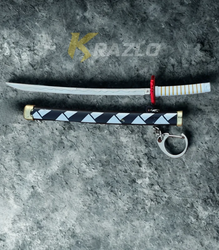 Dual Tone Cross Metal Keychain 8cm