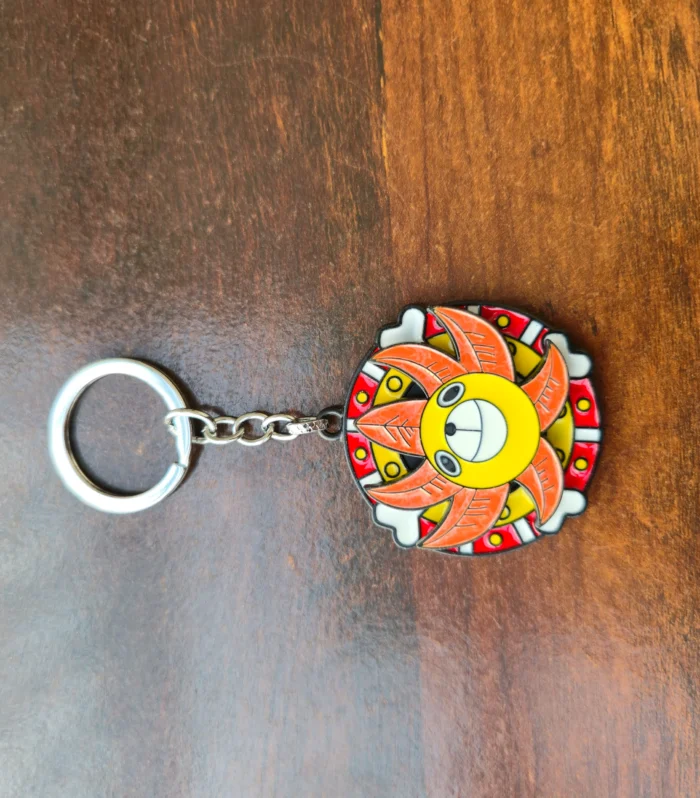 Thousand Sunny Inspired Anime Metal Keychain – Premium Enamel Pirate Crew Logo