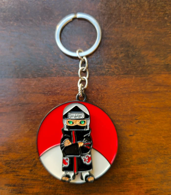 Itachi Uchiha Akatsuki Inspired Metal Keychain – Naruto Fan Collectible | Premium Enamel Key Ring