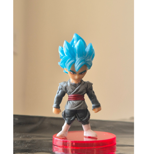 Fusion Blue Saiyan Anime Figure | Battle Pose Mini PVC Collectible